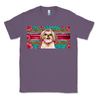 Lavender Western Shih Tzu License Plate Design Classic Tee - JahusDesignShop
