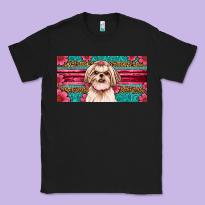 Western Shih Tzu License Plate Design Classic Tee Designed By Jahusdesignshop