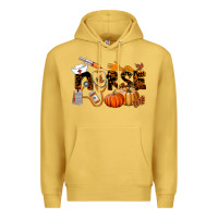 Antique Gold Fall Nurse Premium Hoodie - LillyAllenDesigns