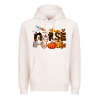 Pale Pink Fall Nurse Premium Hoodie - LillyAllenDesigns