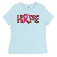 Baby Blue hope and cancer ribbon Ladies Tee - AdoDesignShop