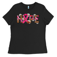 Black hope and cancer ribbon Ladies Tee - AdoDesignShop