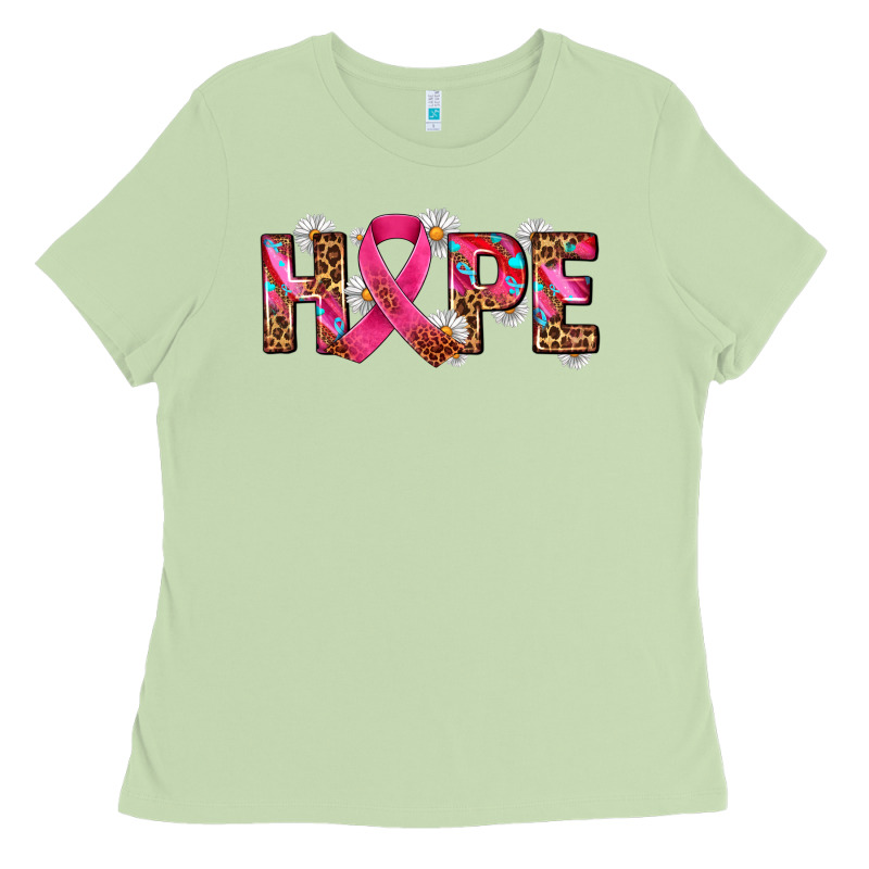 Hope And Cancer Ribbon Ladies Tee by AdoDesignShop | Teevron
