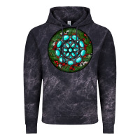 Cloud Black Christmas Round Turquoise Gemstone Vintage Hoodie - RanaPortraitStore