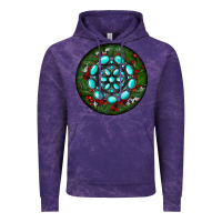 Cloud Purple Christmas Round Turquoise Gemstone Vintage Hoodie - RanaPortraitStore