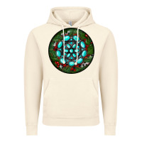 Vintage Artic Christmas Round Turquoise Gemstone Vintage Hoodie - RanaPortraitStore