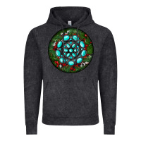 Vintage Black Christmas Round Turquoise Gemstone Vintage Hoodie - RanaPortraitStore