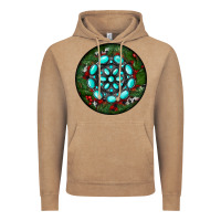 Vintage Coffee Christmas Round Turquoise Gemstone Vintage Hoodie - RanaPortraitStore