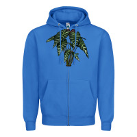 True Royal Amazon Elephant Ear Zipper Hoodie - LillyAllenDesigns