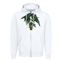 White Amazon Elephant Ear Zipper Hoodie - LillyAllenDesigns