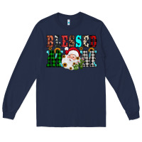Navy blessed mom christmas Long Sleeve Tee - JahusDesignShop