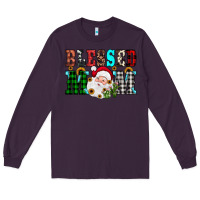 Plum blessed mom christmas Long Sleeve Tee - JahusDesignShop