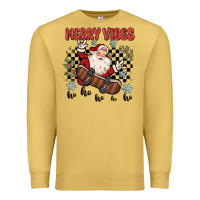 Antique Gold merry vibes ho ho ho Premium Sweatshirt - MaliasSmallBusiness