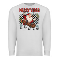 Dove Grey merry vibes ho ho ho Premium Sweatshirt - MaliasSmallBusiness