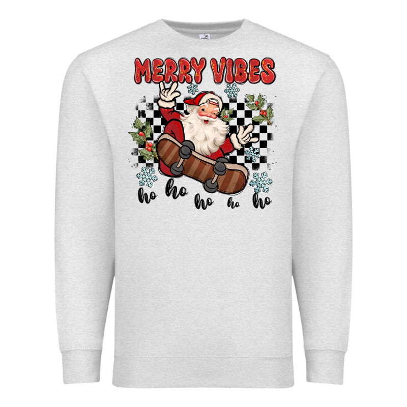 Merry Vibes Ho Ho Ho Premium Sweatshirt by MaliasSmallBusiness | Teevron