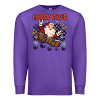 Purple merry vibes ho ho ho Premium Sweatshirt - MaliasSmallBusiness