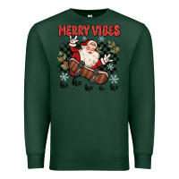 Sports Green merry vibes ho ho ho Premium Sweatshirt - MaliasSmallBusiness