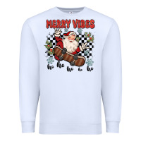 White merry vibes ho ho ho Premium Sweatshirt - MaliasSmallBusiness