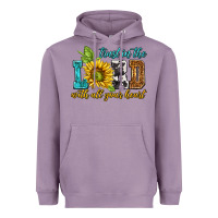 Lavender trust in the lord with all your heart Heavyweight Hoodie - NancyCooperArtShop