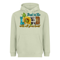 Matcha trust in the lord with all your heart Heavyweight Hoodie - NancyCooperArtShop