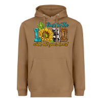 Toasted Coconut trust in the lord with all your heart Heavyweight Hoodie - NancyCooperArtShop