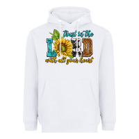 White trust in the lord with all your heart Heavyweight Hoodie - NancyCooperArtShop