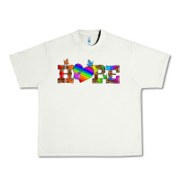 Pistachio lgbtq heart and hope Urban Heavy Tee - HRA Design Shop