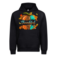 Black pumpkin thankful Urban Hoodie - NancyCooperArtShop