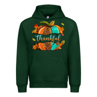 Forest Green pumpkin thankful Urban Hoodie - NancyCooperArtShop