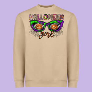 Halloween Girl Heavyweight Sweatshirt Designed By Cowhidedigitalart