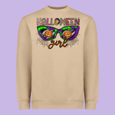 Halloween Girl Heavyweight Sweatshirt Designed By Cowhidedigitalart