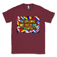 Burgundy hispanic heritage flags Classic Tee - BundleAndBundleShop