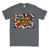 Charcoal Heather hispanic heritage flags Classic Tee - BundleAndBundleShop