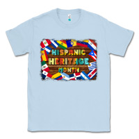 Dusty Blue hispanic heritage flags Classic Tee - BundleAndBundleShop