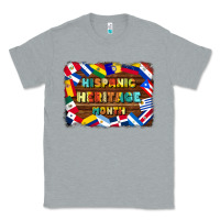 Heather Grey hispanic heritage flags Classic Tee - BundleAndBundleShop