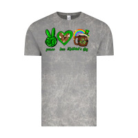 Cloud Rock Peace love luck St. Patrick's Day Vintage Tee - Neo Western