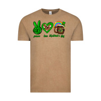 Vintage Coffee Peace love luck St. Patrick's Day Vintage Tee - Neo Western