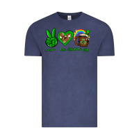 Vintage Denim Peace love luck St. Patrick's Day Vintage Tee - Neo Western