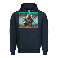 Navy western rodeo bullfighter Aztec leopard turquoise Zipper Hoodie - BarkalooDesign