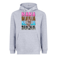 Heather Grey mama skeleton peace leopard pattern Heavyweight Hoodie - NancyCooperArtShop