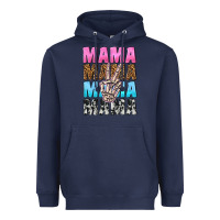 Navy mama skeleton peace leopard pattern Heavyweight Hoodie - NancyCooperArtShop