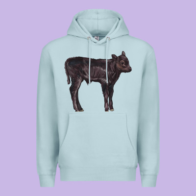 Black Angus Calf Illustrations Premium Hoodie Designed By Lillyallendesigns