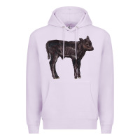 Lilac Black Angus Calf Illustrations Premium Hoodie - LillyAllenDesigns