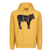 Mustard Black Angus Calf Illustrations Premium Hoodie - LillyAllenDesigns