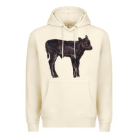 Sandshell Black Angus Calf Illustrations Premium Hoodie - LillyAllenDesigns