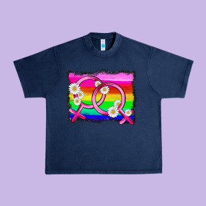 Lgbtq Gender Lesbian Symbol Urban Heavy Tee Designed By Hra Design Shop