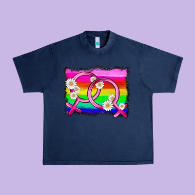 Lgbtq Gender Lesbian Symbol Urban Heavy Tee Designed By Hra Design Shop