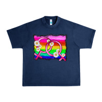 Navy lgbtq gender lesbian symbol Urban Heavy Tee - HRA Design Shop