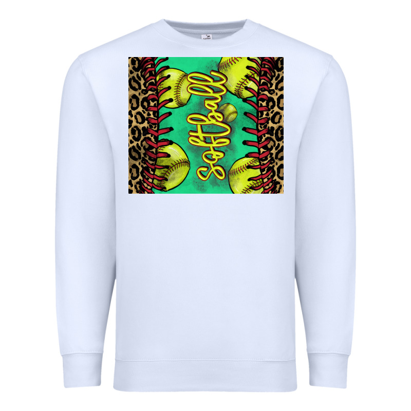 Softball Leopard Premium Sweatshirt by NancyCooperArtShop | Teevron