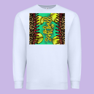 Softball Leopard Premium Sweatshirt Designed By Nancycooperartshop